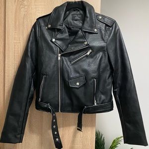 love tree faux leather jacket